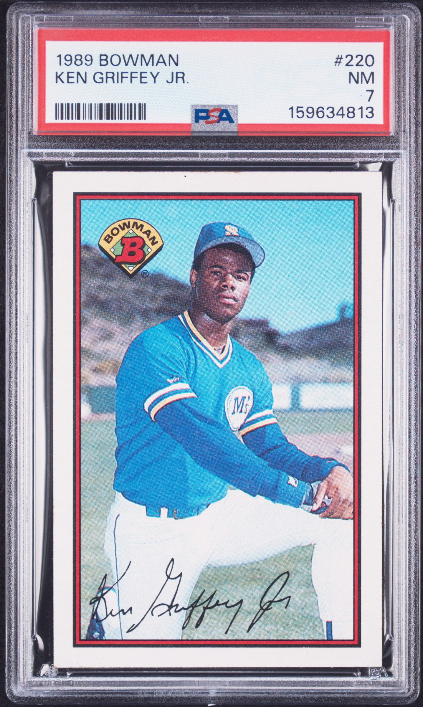 1989 BOWMAN 220 KEN GRIFFEY JR. PSA 7 - front