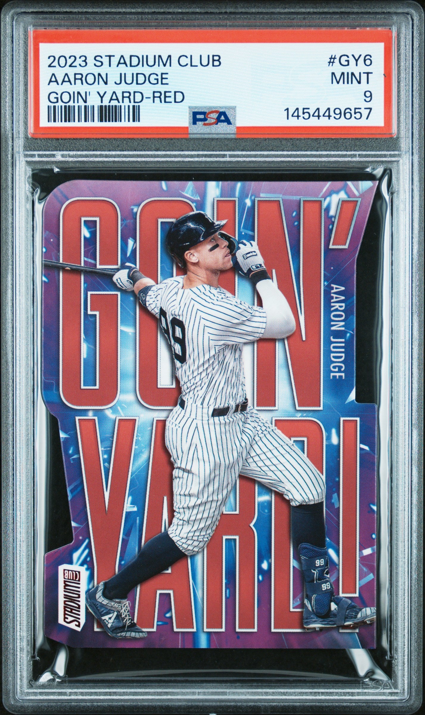 2023 Topps Stadium Club Goin' Yard Gy6 Aaron Judge Red PSA 9