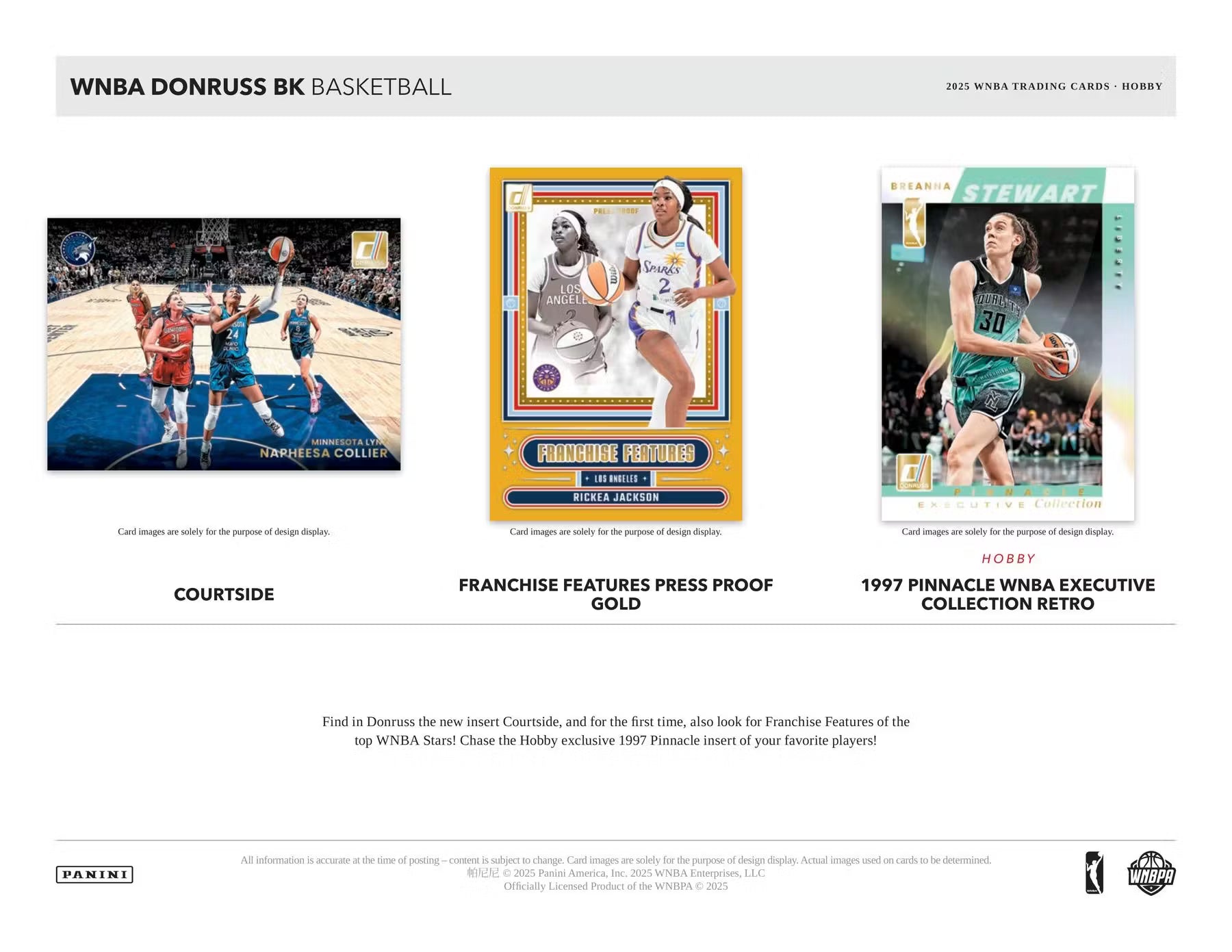 2025 Panini Donruss WNBA Basketball Hobby Box