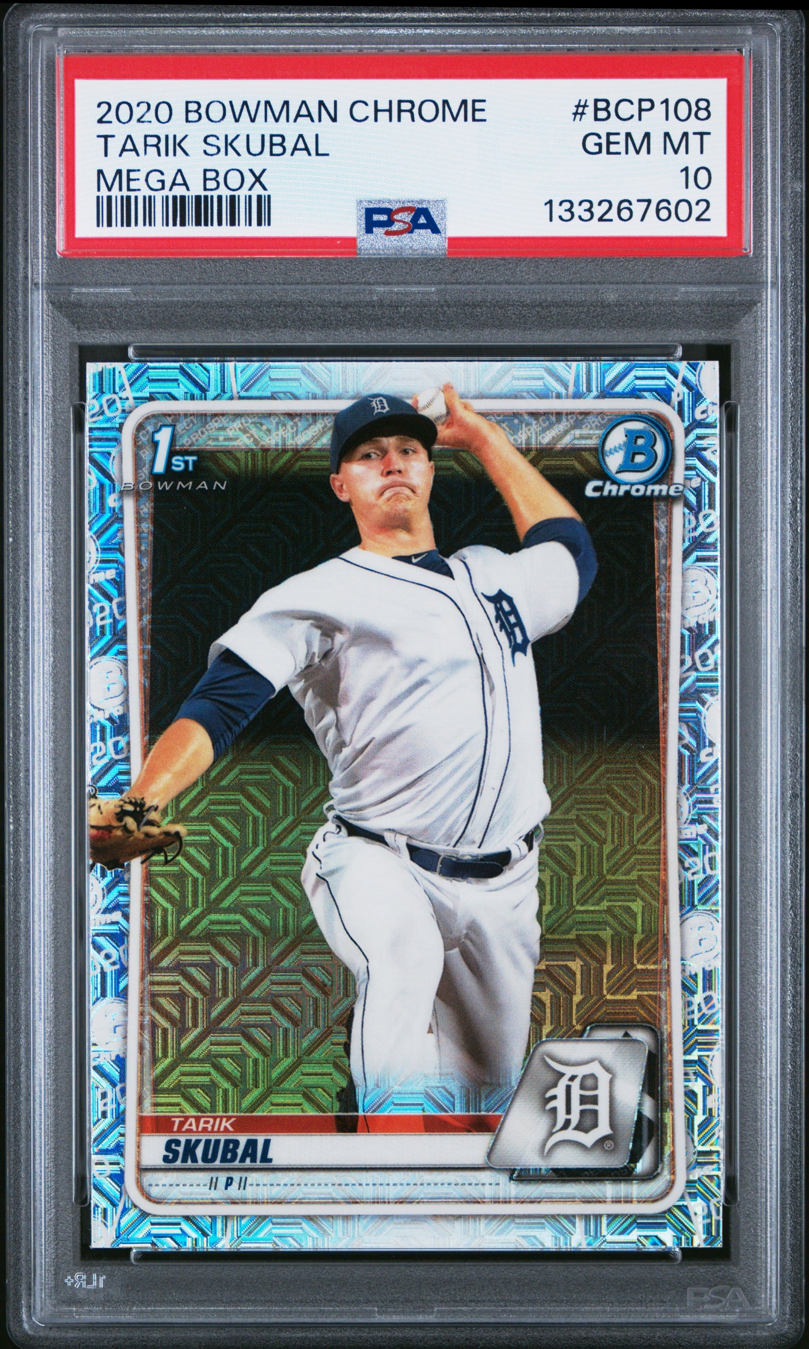 2020 BOWMAN CHROME MEGA BOX BCP108 TARIK SKUBAL PSA 10 - front