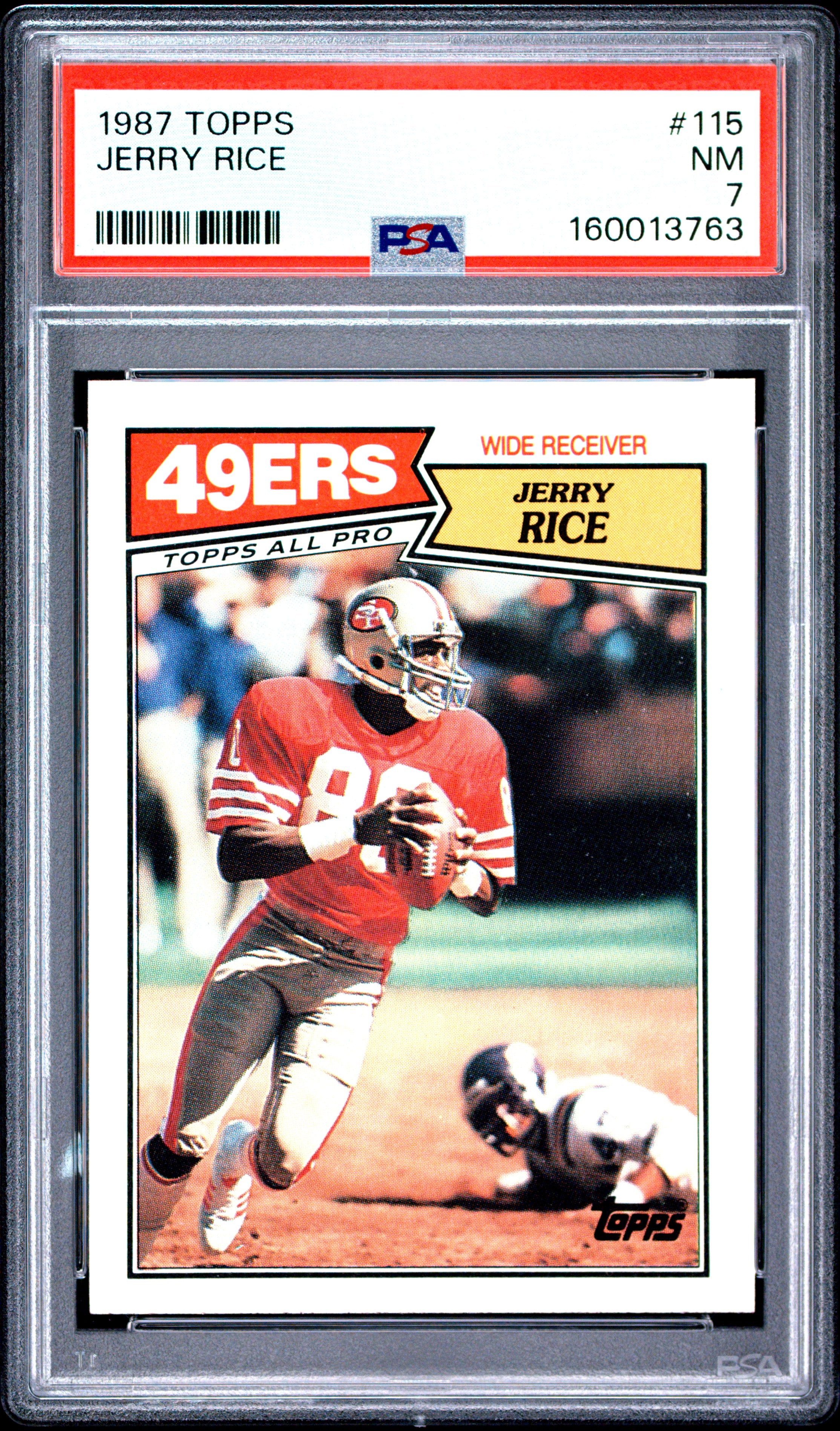 1987 TOPPS 115 JERRY RICE PSA 7 - front