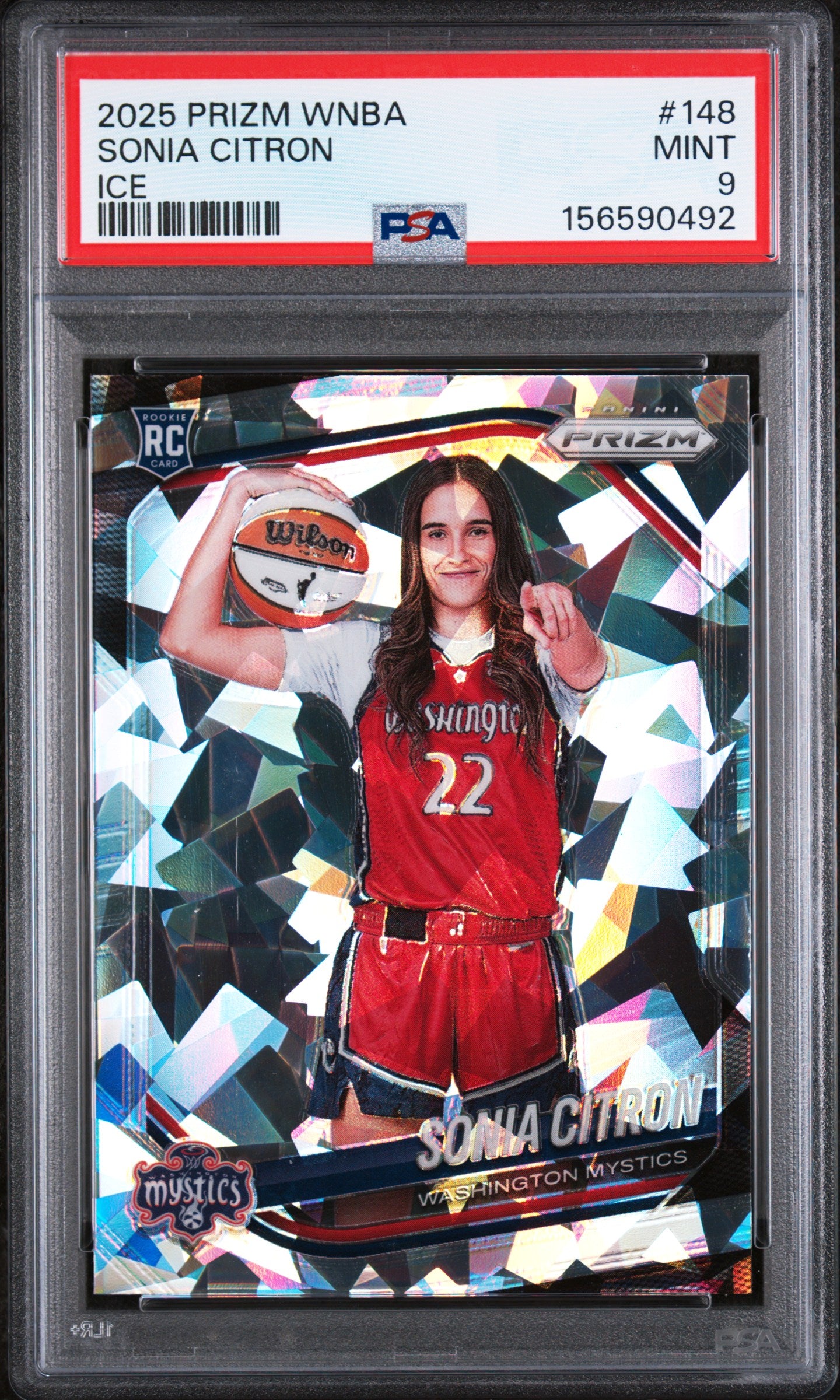 2025 PANINI PRIZM WNBA 148 SONIA CITRON ICE PSA 9 - front