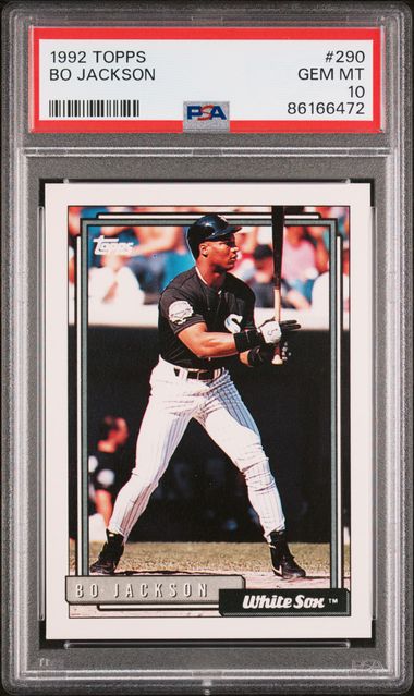 1992 Topps #290 Bo Jackson card is a PSA 10