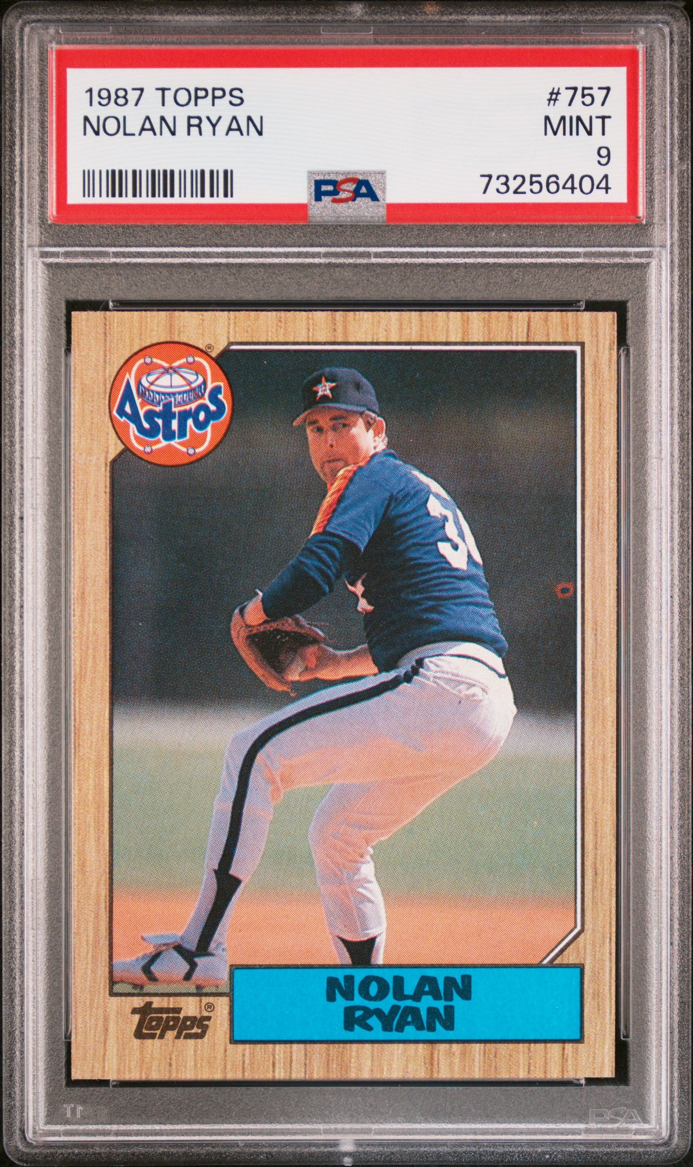 1987 TOPPS 757 NOLAN RYAN PSA 9 - front