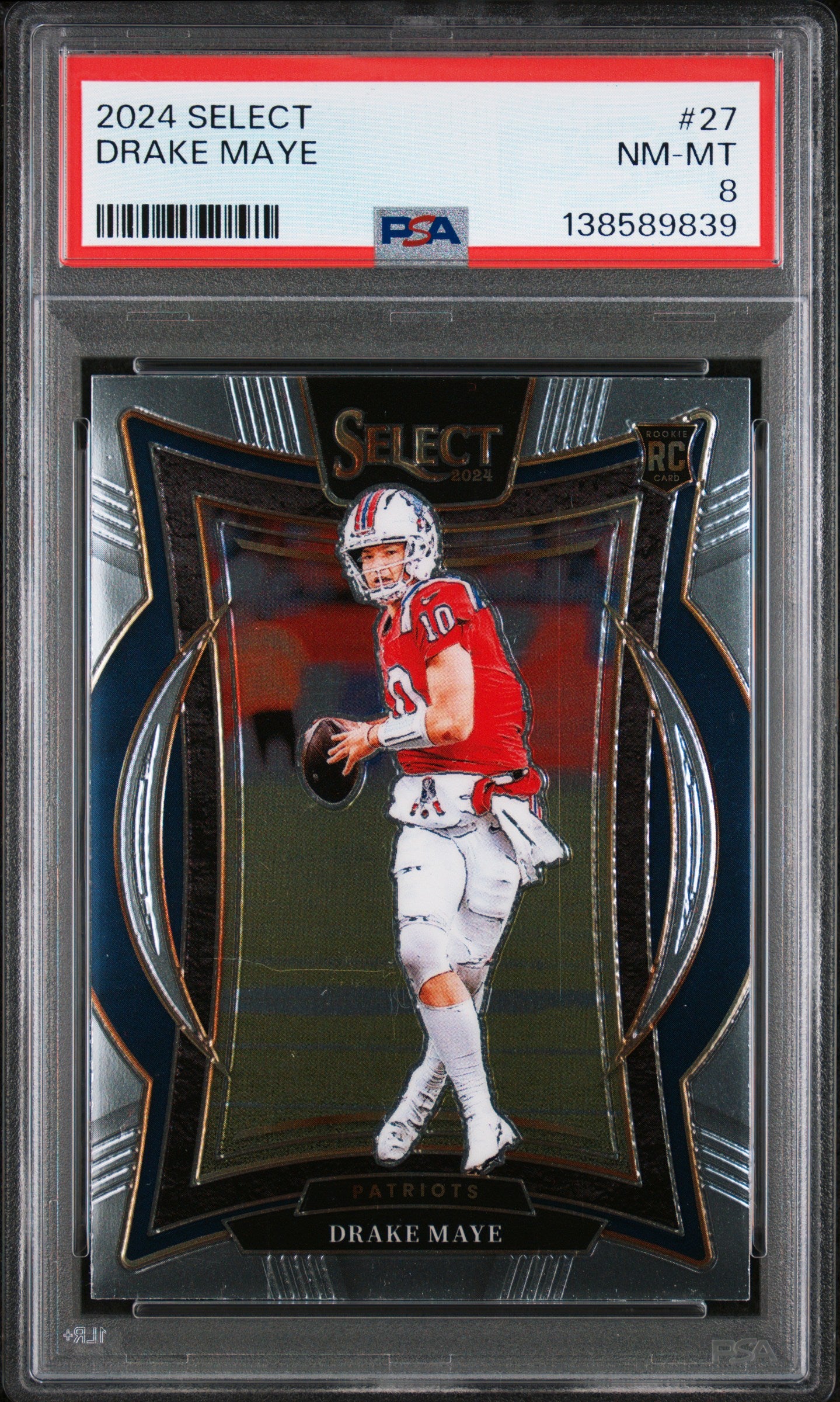 2024 Panini Select 27 Drake Maye PSA 8