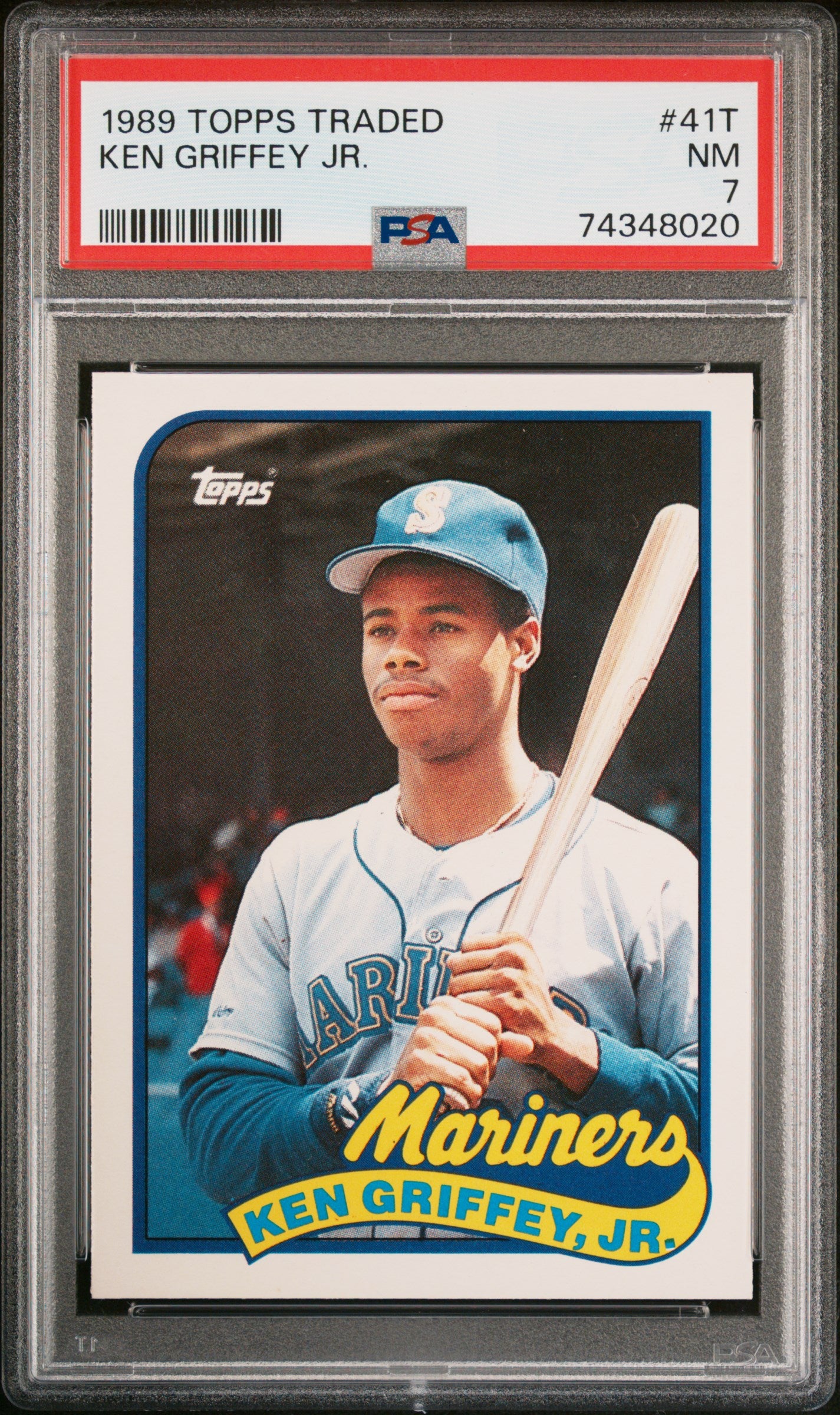 1989 TOPPS TRADED 41T KEN GRIFFEY JR. PSA 7 - front