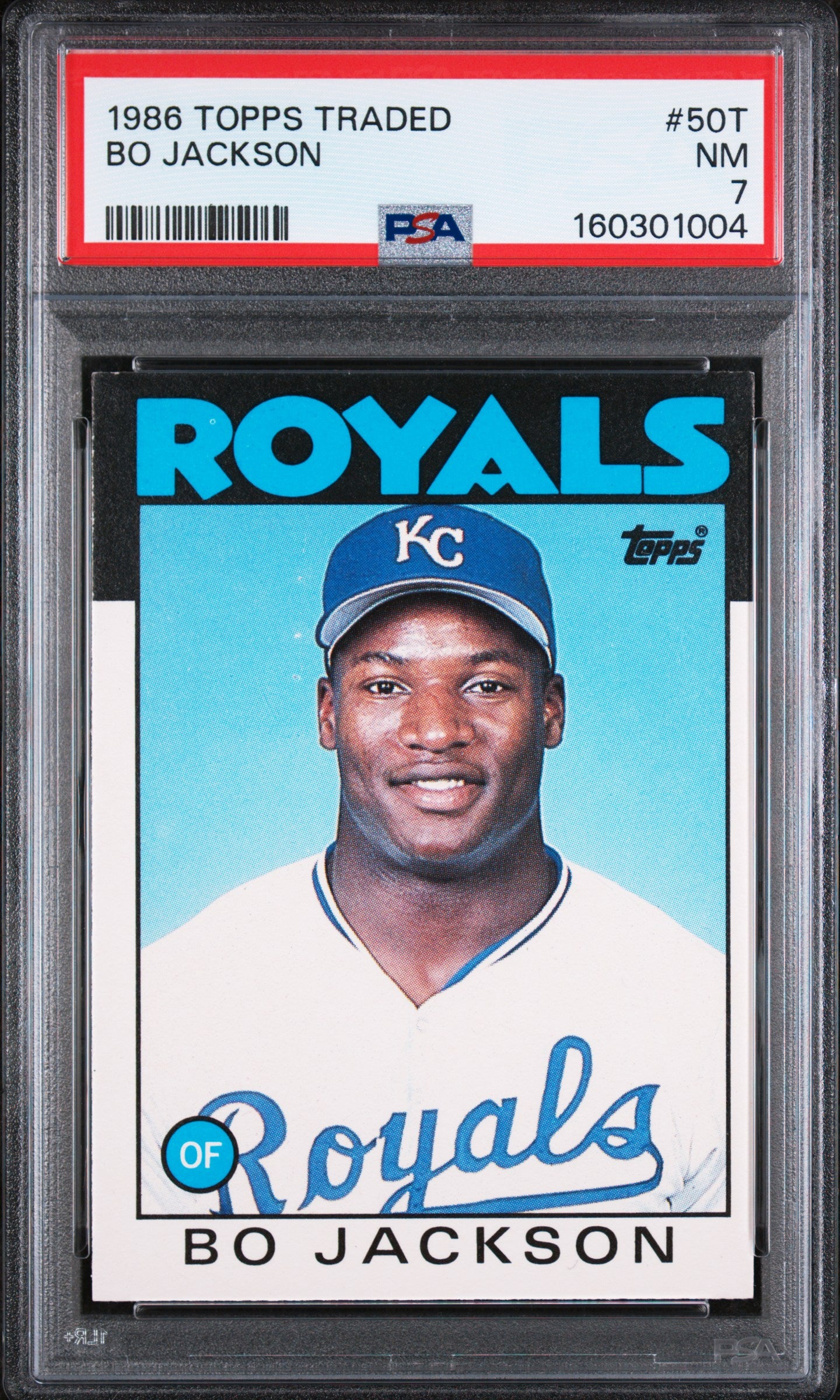 1986 TOPPS TRADED 50T BO JACKSON PSA 7 - front