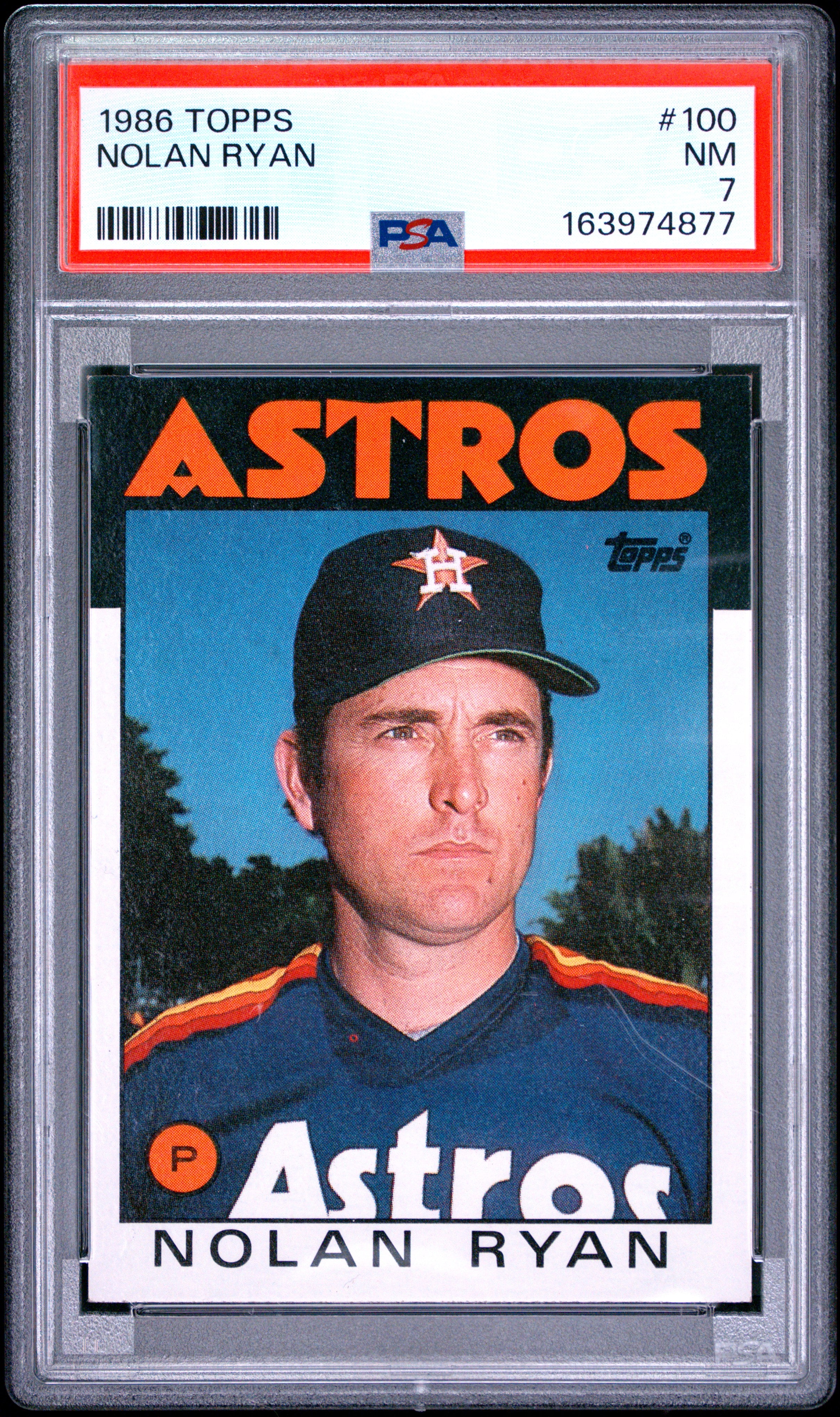 1986 TOPPS 100 NOLAN RYAN PSA 7 - front
