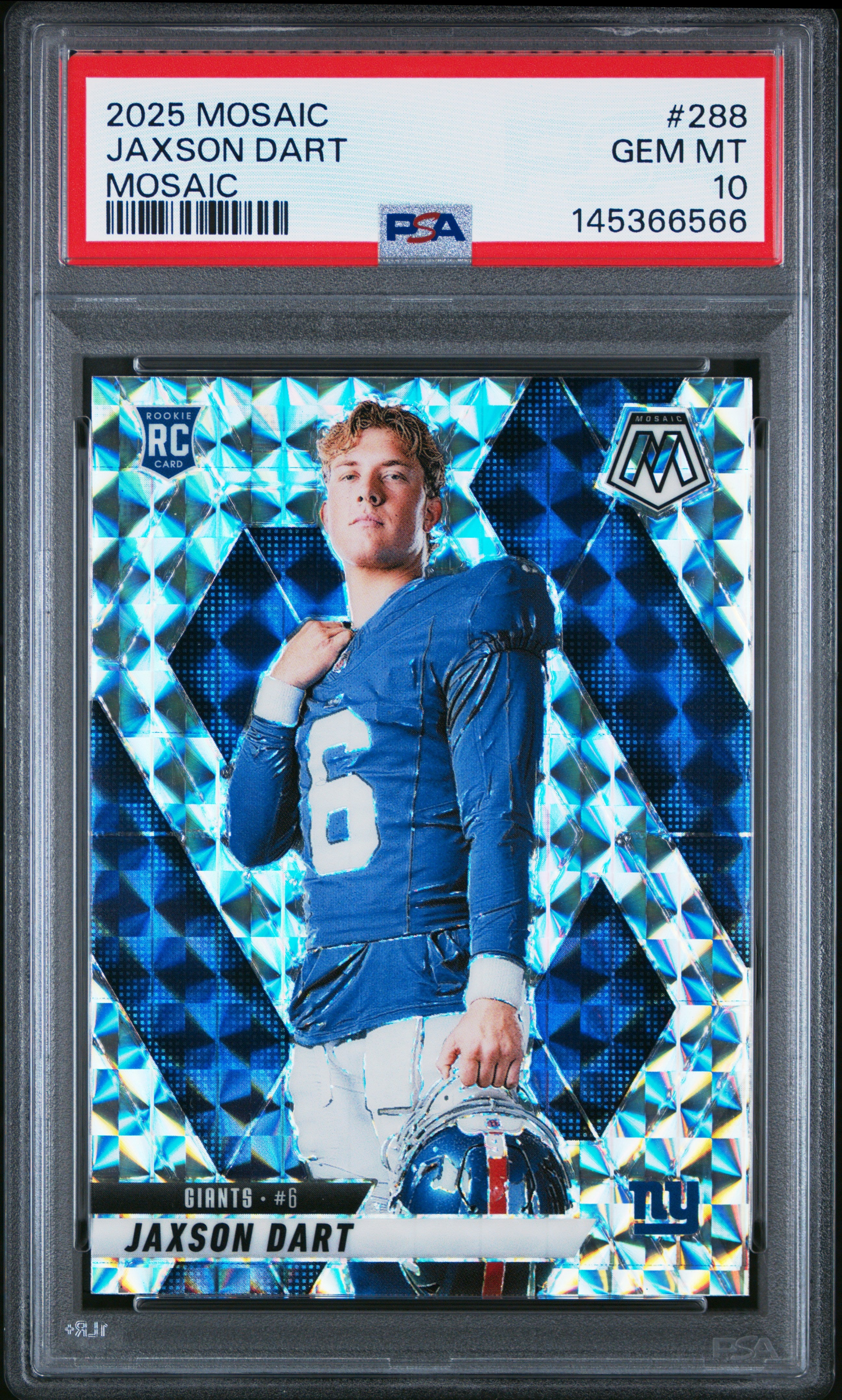 2025 Panini Mosaic 288 Jaxson Dart Mosaic PSA 10