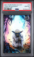 2021 TOPPS CHROME STAR WARS GALAXY 44 YODA ON DAGOBAH REFRACTOR PSA 10 - front