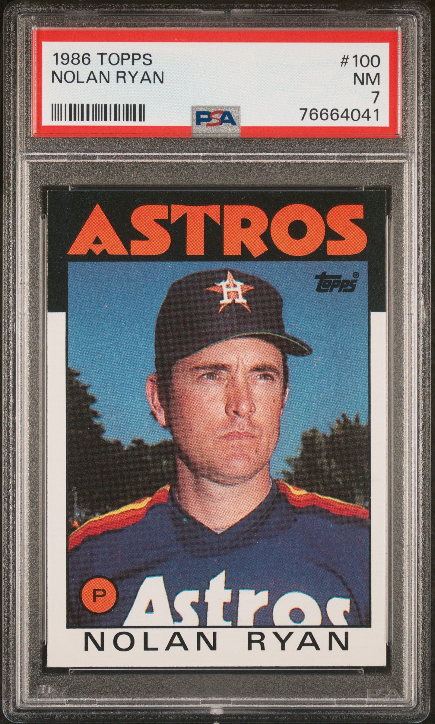 1986 TOPPS 100 NOLAN RYAN PSA 7 - front
