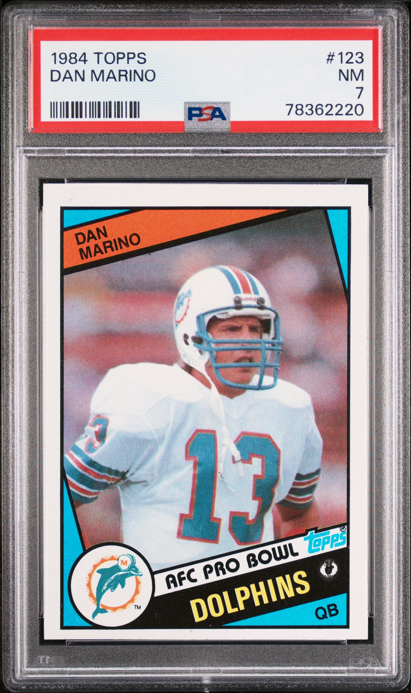 1984 TOPPS 123 DAN MARINO PSA 7 - front