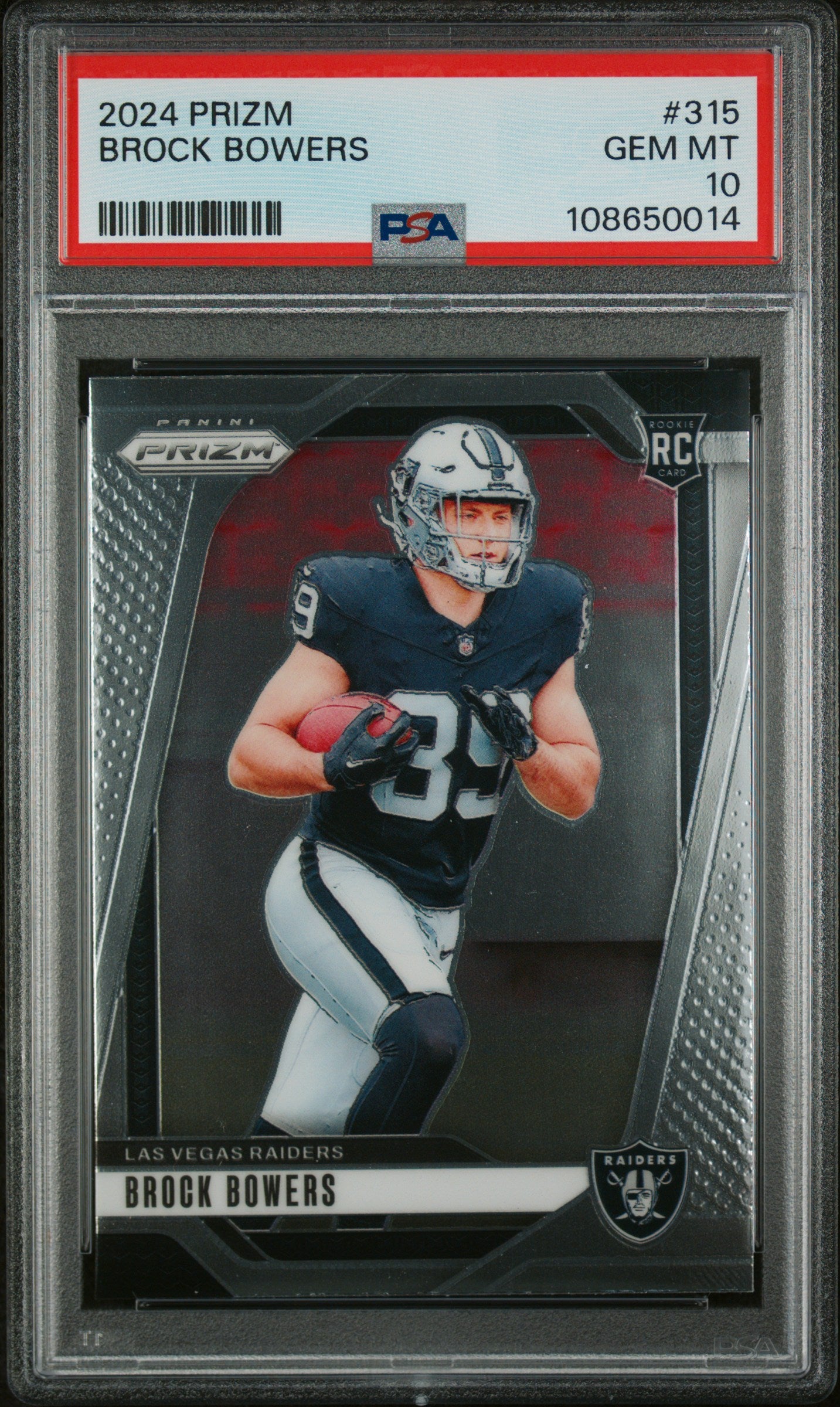 2024 Panini Prizm 315 Brock Bowers PSA 10